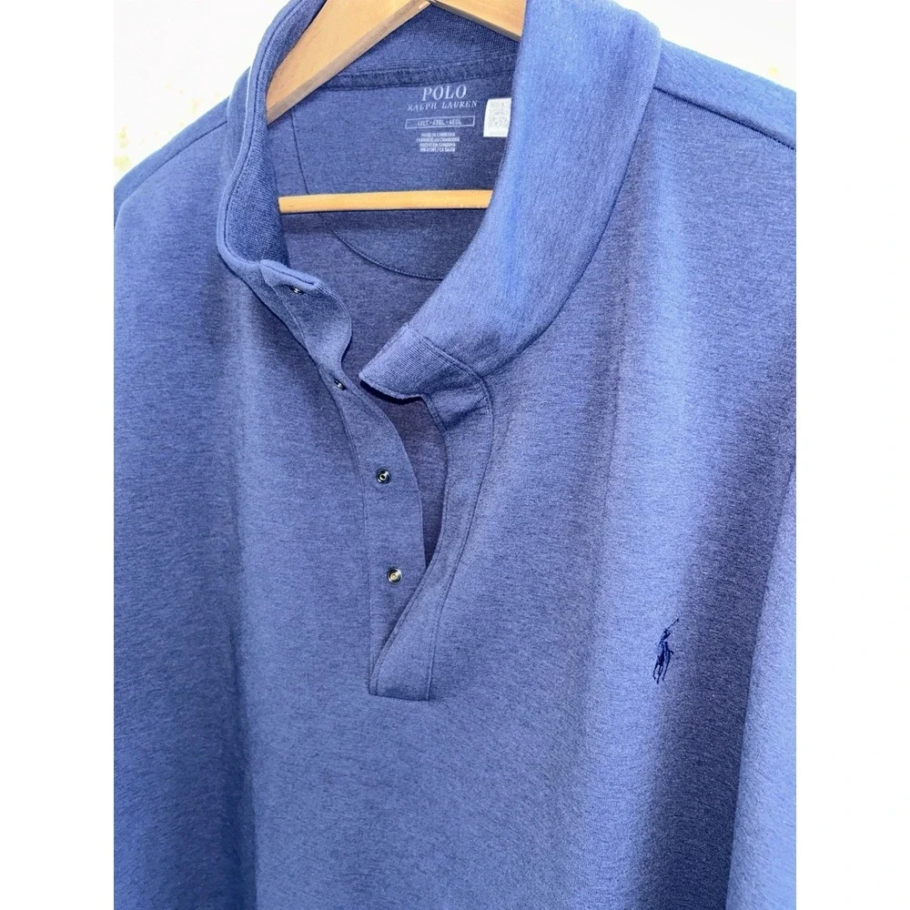 Polo Ralph Lauren double-knit quarter-snap mockneck sweatshirt 4XLT